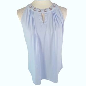 NWT Carmen Marc Valvo Keyhole Ruched Halter Top